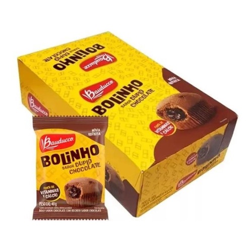 Bolinho Chocolate Recheio Baunilha c/16 - Bauducco no Shoptime