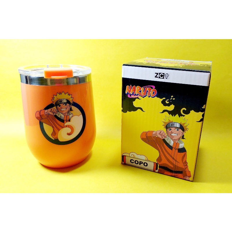 Copo Com Tampa do Naruto Clássico Time 7 - 200ml - Zonacriativa