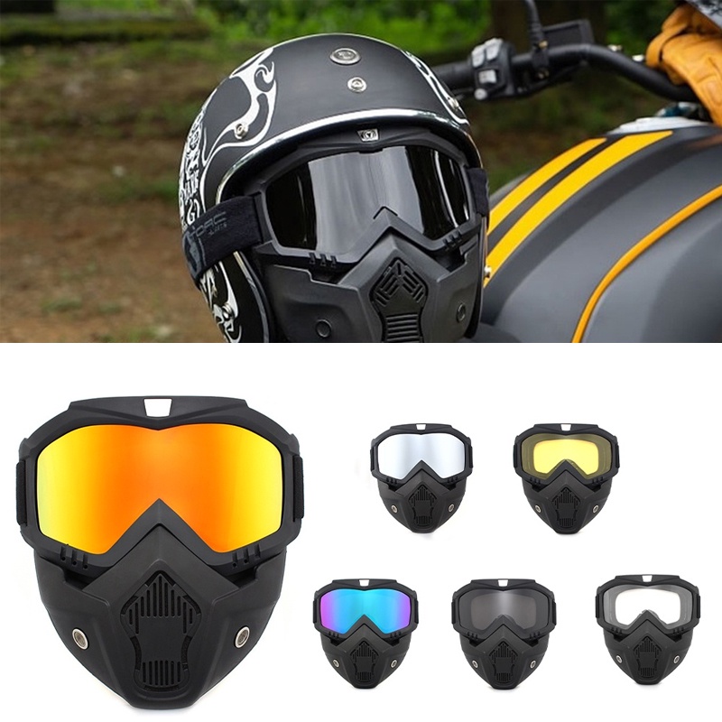 Óculos De Proteção Retrô Para Harley Off-Road/Capacete Tático À Prova De Vento/Equipamento De Moto/Esqui