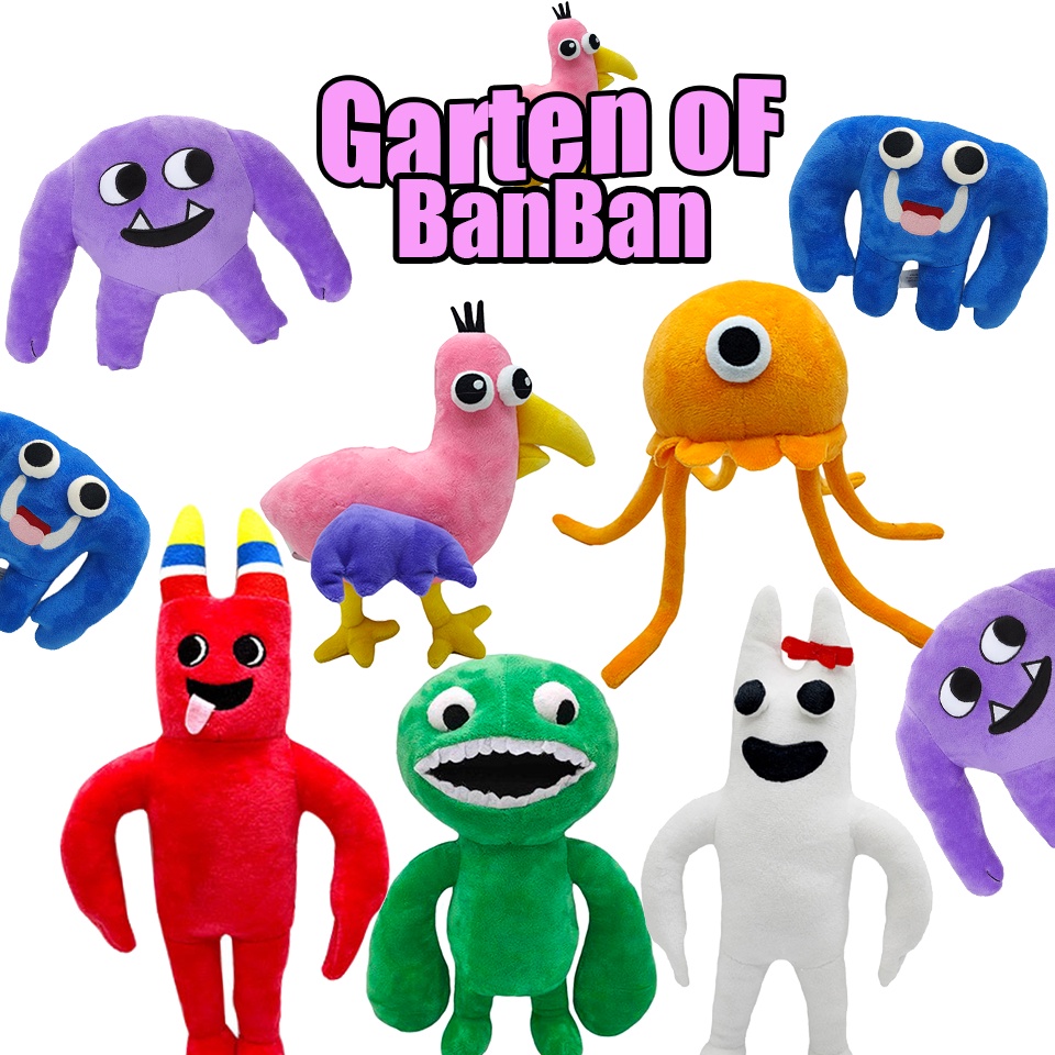 Amigos arco-írisE Garten De Banban Nabnabbrinquedo de pelúcia boneco de  desenho animado monstro azul bicho de pelúcia macio presentes para crianças  
