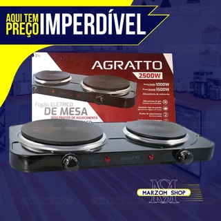 Fogão Fogareiro Elétrico De Mesa 2 Bocas Inox Preto 2500w 220v Cooktop Fogao 2 bocas Fogãozinho Fogão Eletrico 2 Bocas Fogao Eletrica Coktopis Portatil