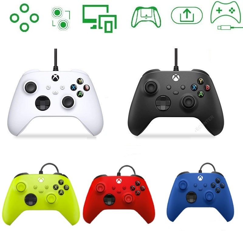 Controlador com fio para Xbox One, Xbox Series X, S Joystick