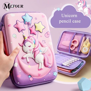 Estojo De Lápis De Unicórnio 3D Tamanho Grande Kawaii/Escolar/Papelaria Natal Presente Xmas Gift