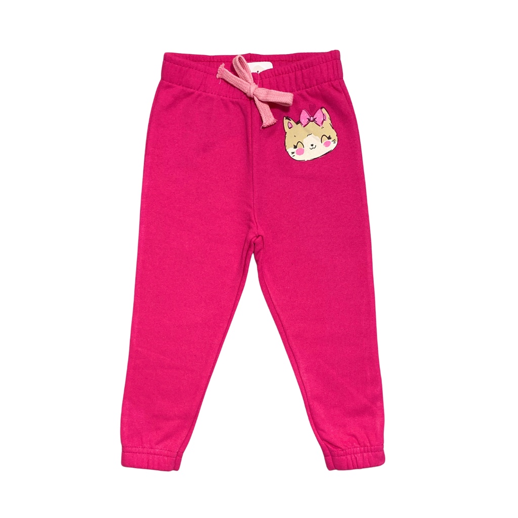 Calça De Moletom Infantil Menina Estampa Lacinho Feminina 1 A 3 Anos ...