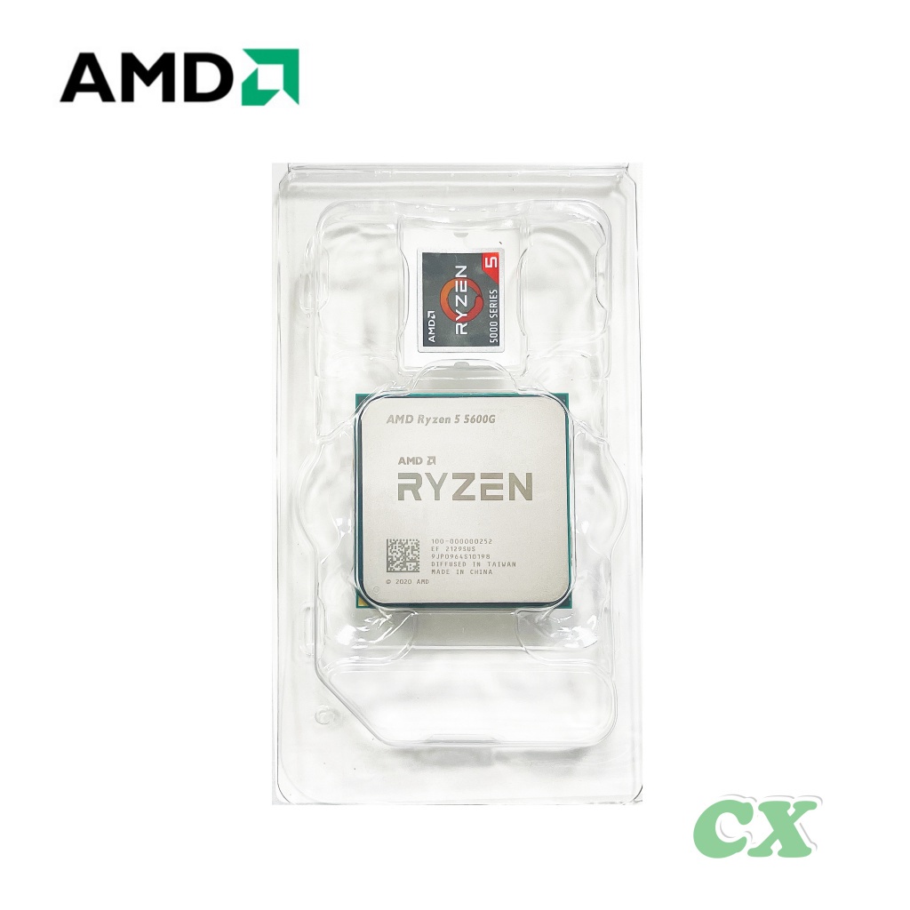 AMD Ryzen 5 5600G R5 5600G 3,9 GHz seis núcleos doze fios 65 W processador CPU L3 = 16 metros 100-000000252 novo AM4 soquete com cooler REFI