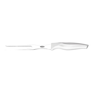 Garfo Trinchante Brinox Cross 29 cm Em Aço Inox Com Cabo Branco