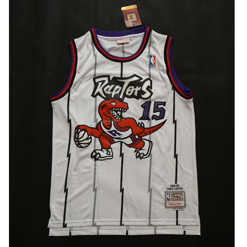 2019 Nba Toronto Raptors # 15 Camisas De Basquete Da Temporada regular Do Dragão Branco Grande Vince Carter