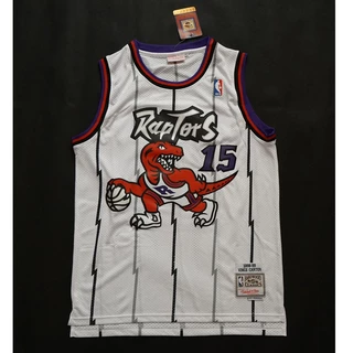 2019 Nba Toronto Raptors # 15 Camisas De Basquete Da Temporada regular Do Dragão Branco Grande Vince Carter