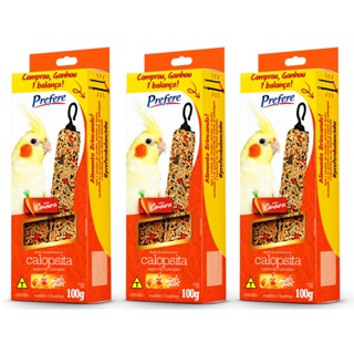 Alimento Para Calopsita Prefere Bastão 100gr - Cenoura - 3 un