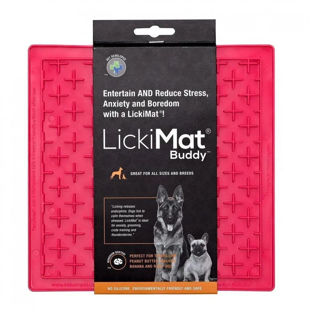 Tapete de Lamber p/ Cachorro LickiMat Buddy Rosa ClassicoB