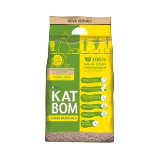 Areia Higiênica Katbom Granulado Para Gatos Capim Limão 3kg