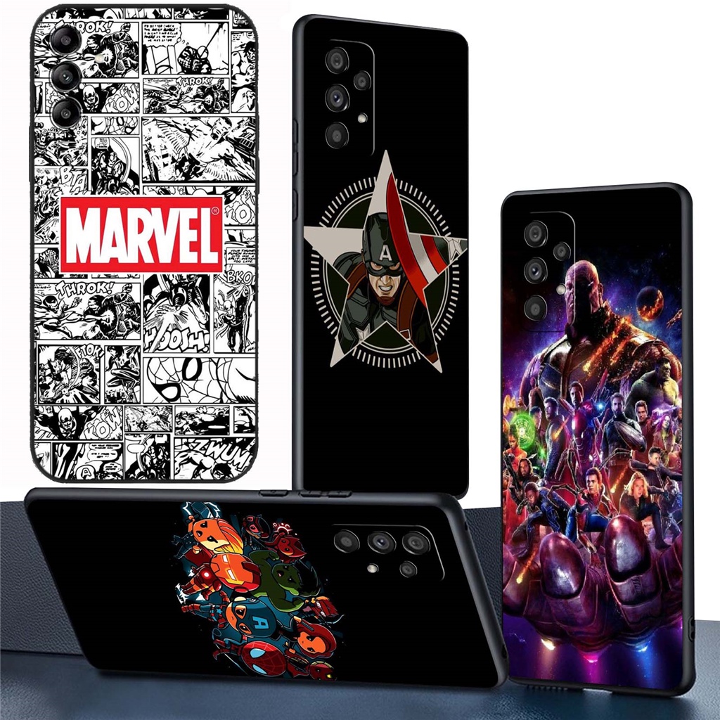 Samsung Galaxy F04 F13 M04 A04e A14 5G A54 A34 S23 + S23 Capa De Silicone Para Telefone TPU QU72 Marvel