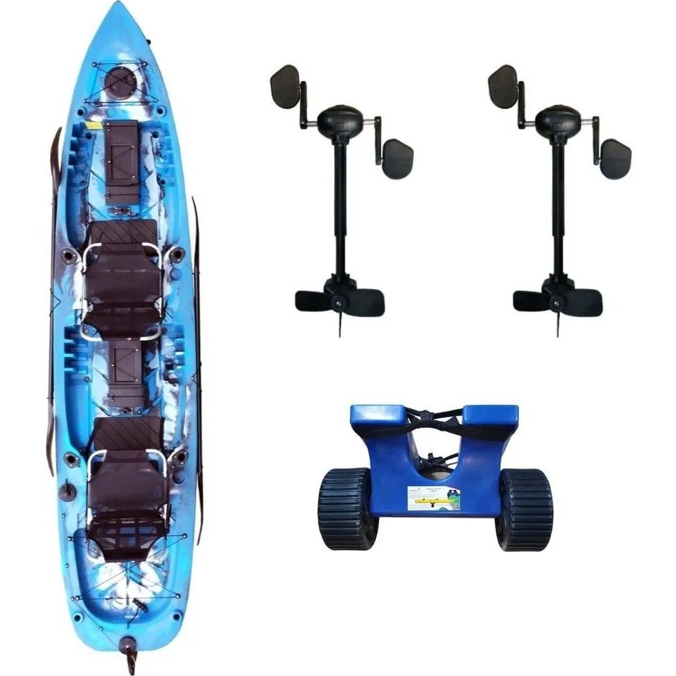 Caiaque Pesca 2 Lugares Mero Duplo Combo Pedal Carri Caiaker | Shopee ...