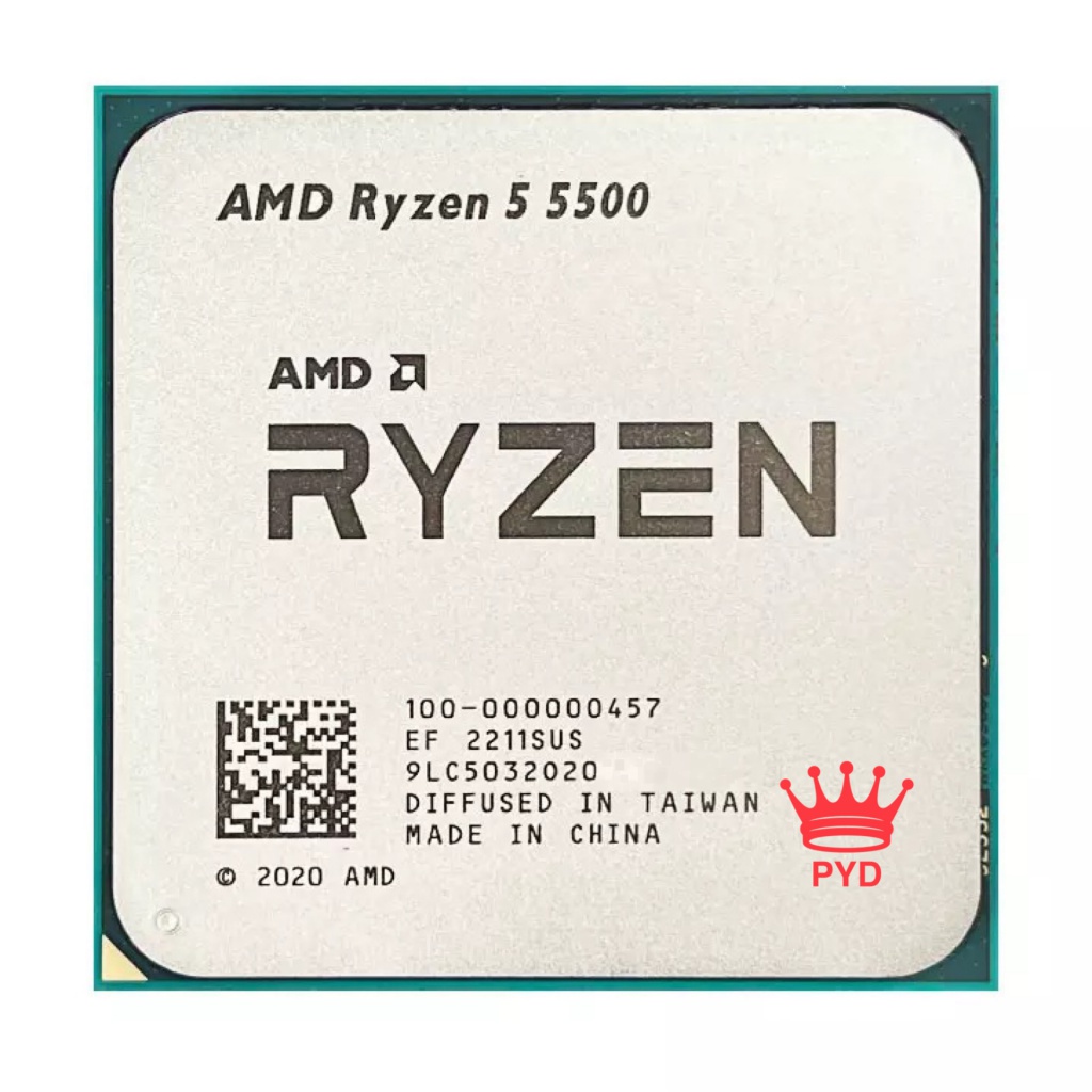 Processador de CPU AMD Ryzen 5 5500 R5 5500 3.6 GHz 6-Core 12-Thread 7NM L3 = 16M 100-000000457 Socket AM4 SMDC