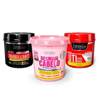 Kit Cronograma Capilar Forever Liss com Desmaia Cabelo em Oferta na Shopee