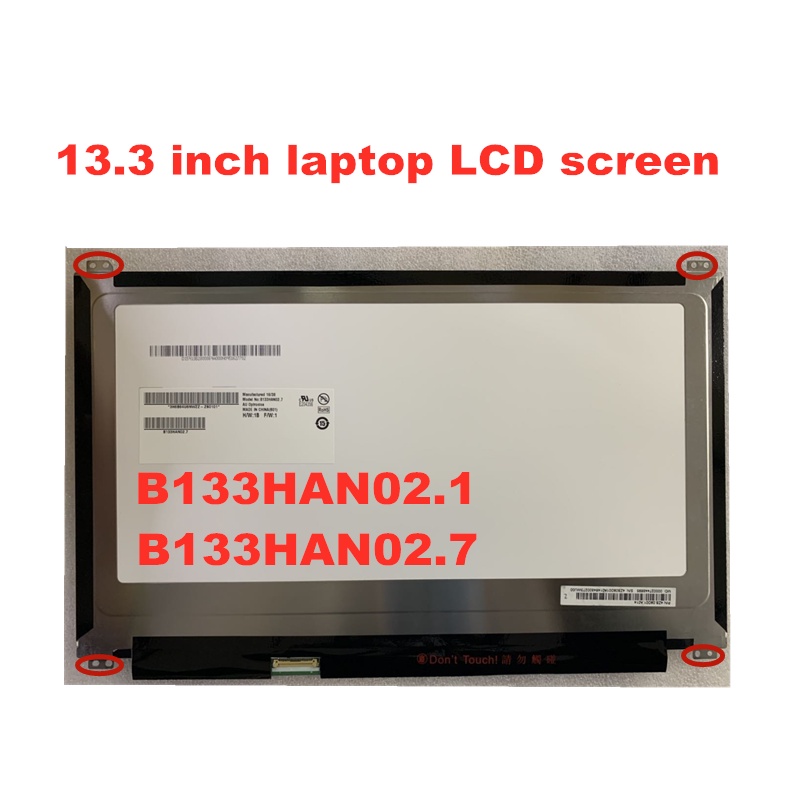 Dalle écran LCD LED 13.3 Pouces 1920x1080 - Modèle B133HAN02.7, Connecteur 30 Pins, Universelle
