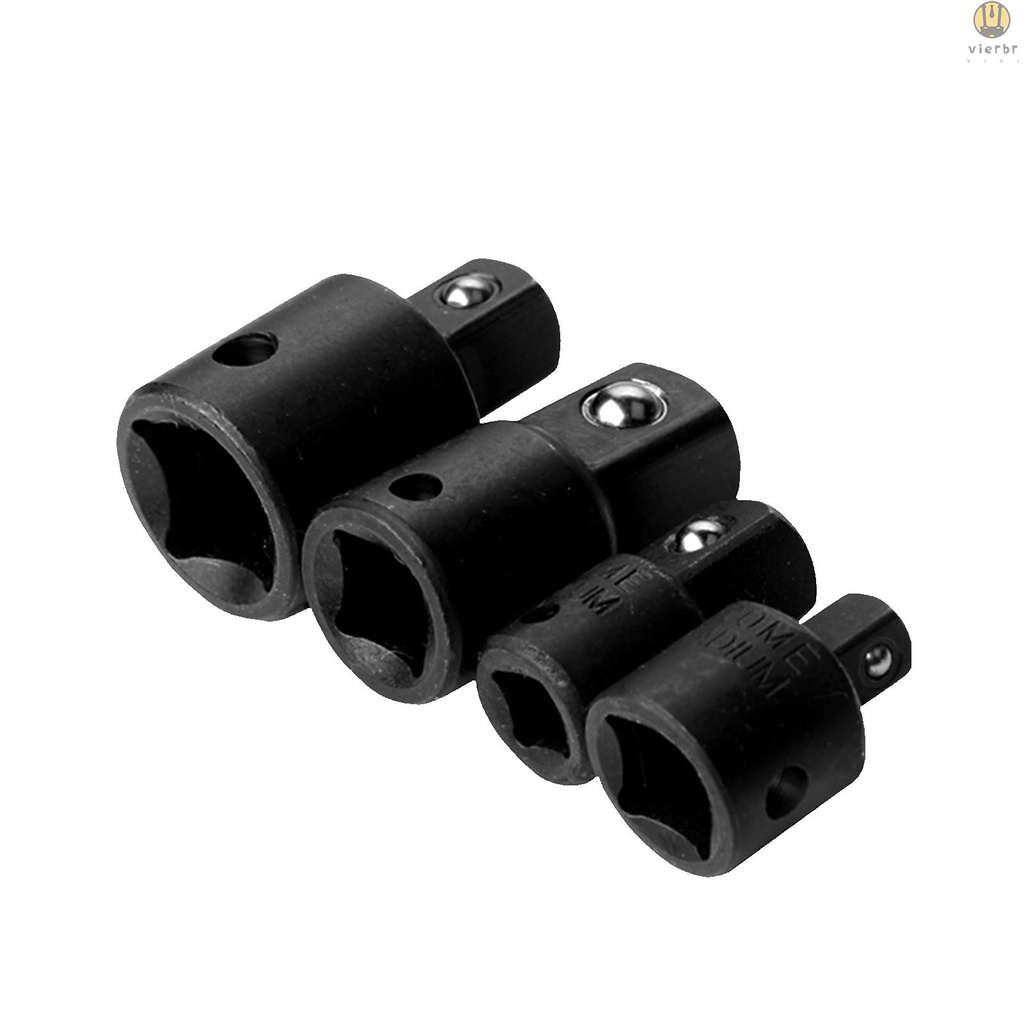 4 PCS Adaptador De Soquete De Impacto Redutor 1/4 Polegadas 3/8-1/2 Conversão De Porca De Aço Para Powe