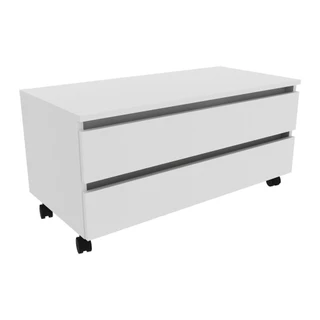 Gabinete Banheiro 2 Gavetas com Rodízios 80cm Multimóveis CR10083 Branco