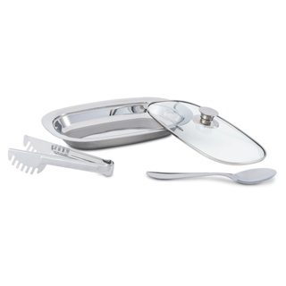 Conjunto Para Servir Brinox Lyon 3 Peças Aço Inox
