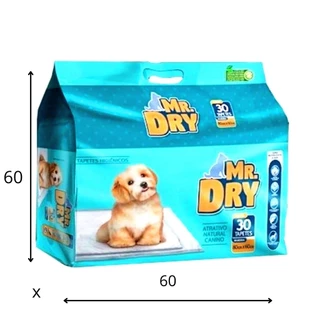 Tapete Higienico Para Caes MR DRY 60/60 - 30 unidades