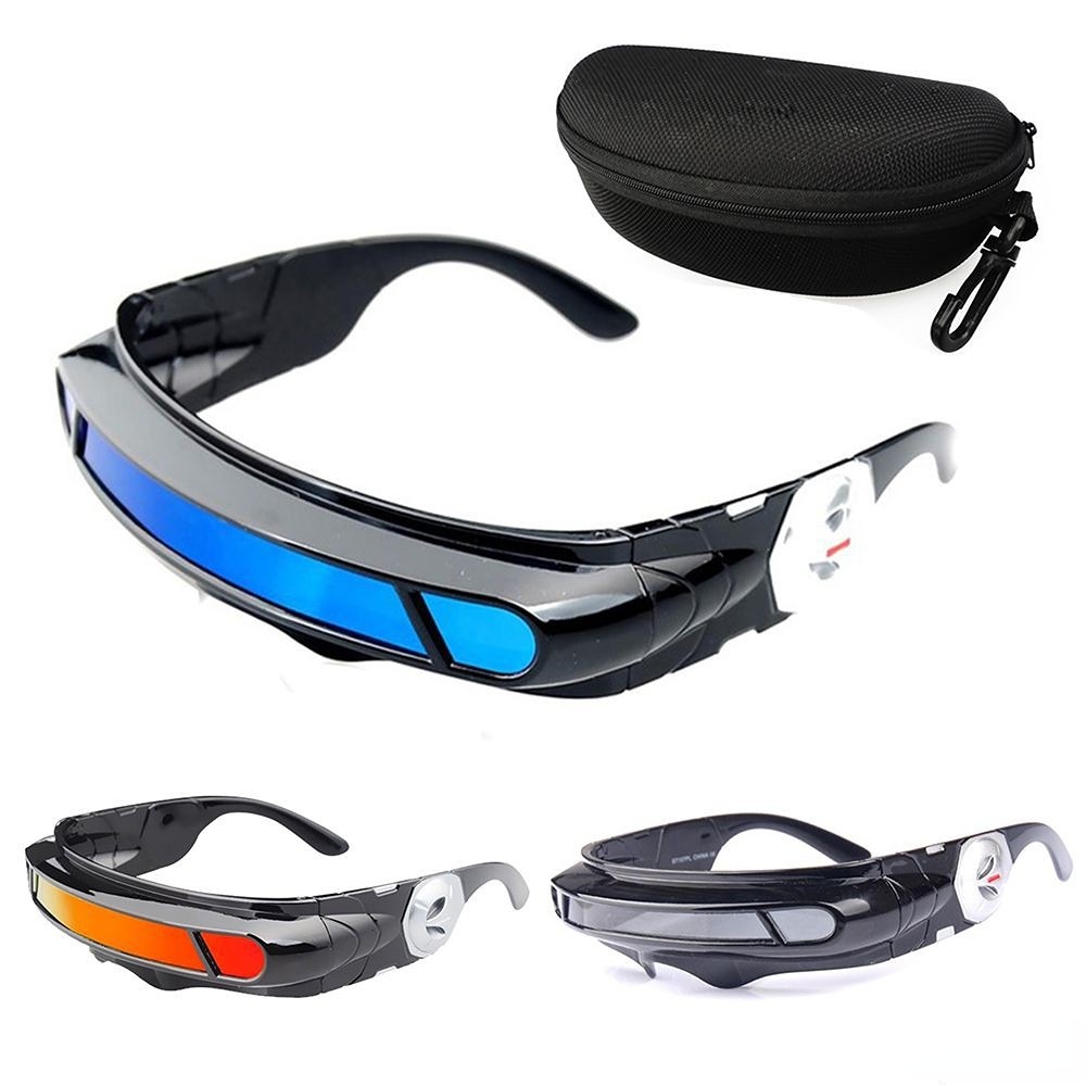 Preto Futurista Festa Rave CostumeCosplay X-Homens Ciclope Envoltório VisorSun Óculos-CIDADE