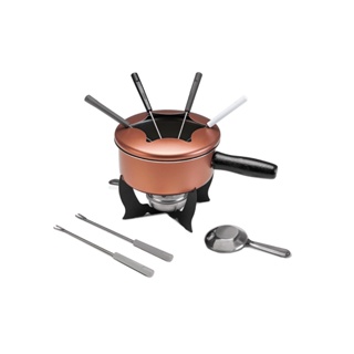 Kit Para Fondue Brinox Fondue E Petiscos 10 Peças Cobre