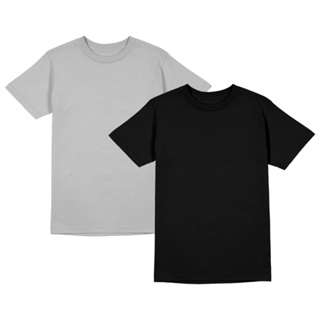 KIT 2 Camiseta PRETA T-SHIRT Casual 100% Algodão Penteado