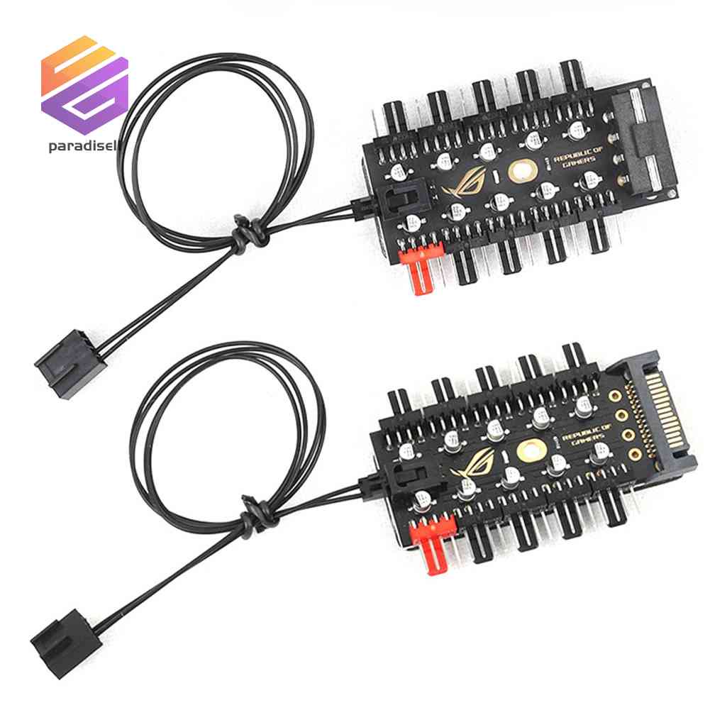 1 A 10 Ventilador De 4 Pinos PWM Cooler Fan HUB Splitter Extensão Do PC Placa De Controle De Velocidade Novo