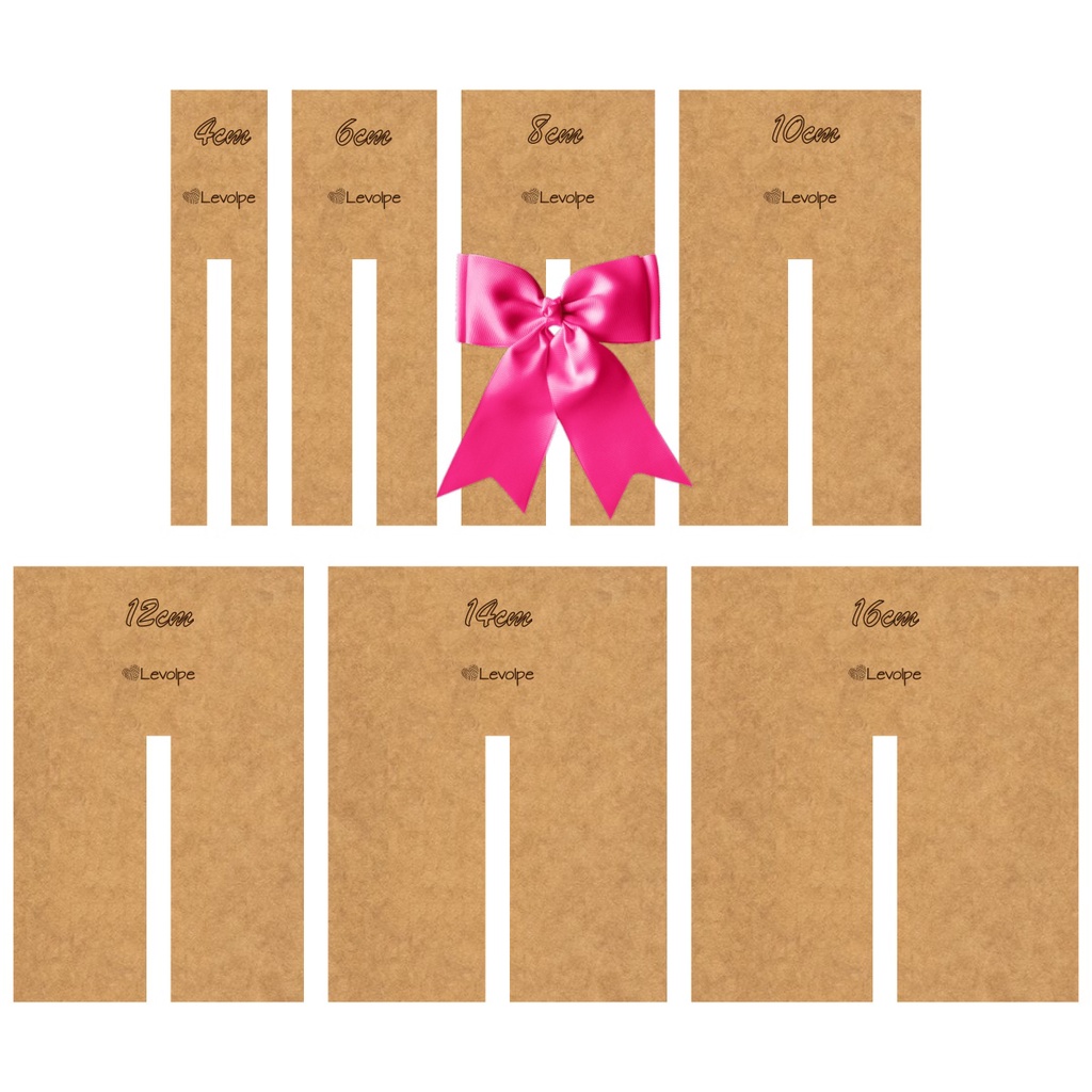 Gabaritos Laço Perfeito Em Mdf 7 Medidas 4 ao 16cm Artesanato