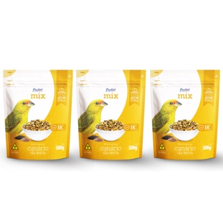 Alimento Mistura Sementes P/ Canário Da Terra Mix 500Gr 3Un