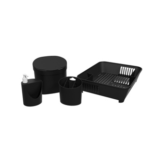 Kit Pia Organizada Coza Basic 4 Peças Preto