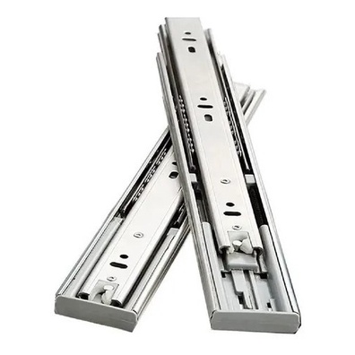 Trilho Gaveta Reforçada Par Push Open Toque Telescópica 45kg 40cm 400mm
