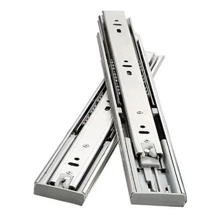 Trilho Gaveta Reforçada Par Push Open Toque Telescópica 45kg 40cm 400mm