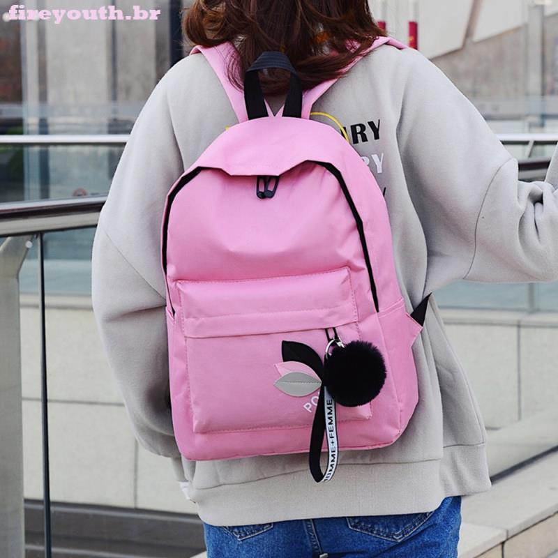 Kit Mochila Escolar Meninas HPJGD 3 Peças - Com Lancheira E Estojo