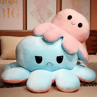 Xj9v Sofá Boneca Sofá Boneca Polvo Flip Gigante Face-Changing Octopus Almofada Polvo Pelúcia Brinquedo Atividade de brinquedo Boneca