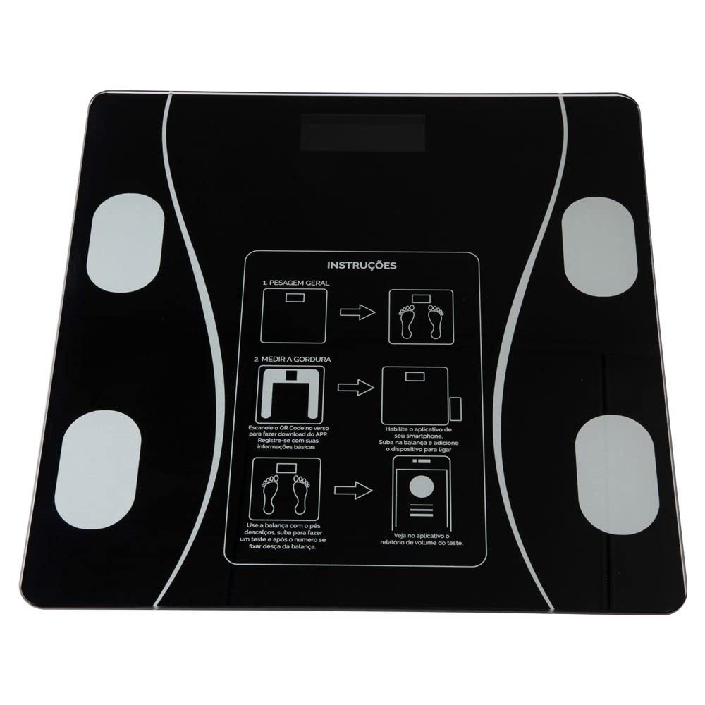 Balança Digital Bioimpedância Com Bluetooth Aplicativo Peso Analisador ...
