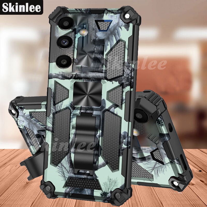 Para Samsung Galaxy A14 A34 A54 Capa Armadura Camuflagem À Prova De Choque Com Suporte De Celular A14