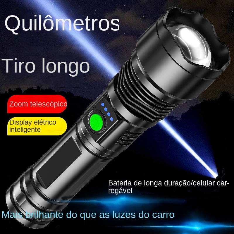 100000LM P700 Lanterna LED Potente Luz De Flash Tático Longo Alcance ...