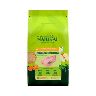 Ração Guabi Natural Cães Adultos Porte Grande e Gigante Frango e Arroz Integral 12kg