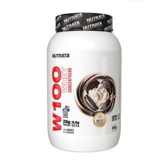 W100 WHEY CONCENTRADO COOKIES CREAM 900GR PT – NUTRATA