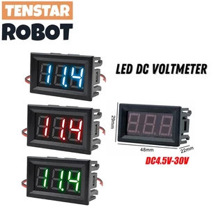 0.56 Polegadas Painel De Leds Medidor De Tensão Voltímetro Digital De Uso Doméstico Linha 2 DC 4.5V-30V 2 Fios Vermelho Verde Azul