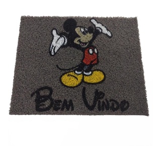 Tapete Capacho 60x40 Cm Mickey entrada Bem Vindo Decorativo Casa Lar apartamento porta