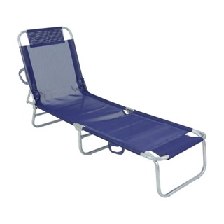 Cadeira Espreguicadeira em Textilene e Aluminio Azul Marinho 414718 Belfix