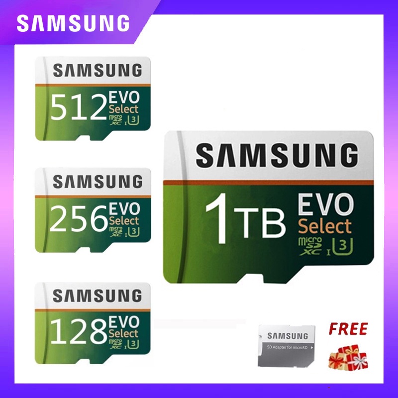 Cartão De Memória Samsung evo micro sd 1tb 512gb 256gb 128gb c10 u3 tf 64gb 32gb 16gb 8gb