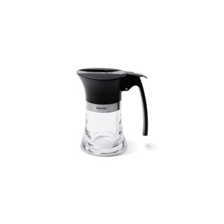 Meleira Brinox Crystal 75 ml. Feito em acrílico, corpo transparente, tampa em polipropileno, acabamento em aço inox.