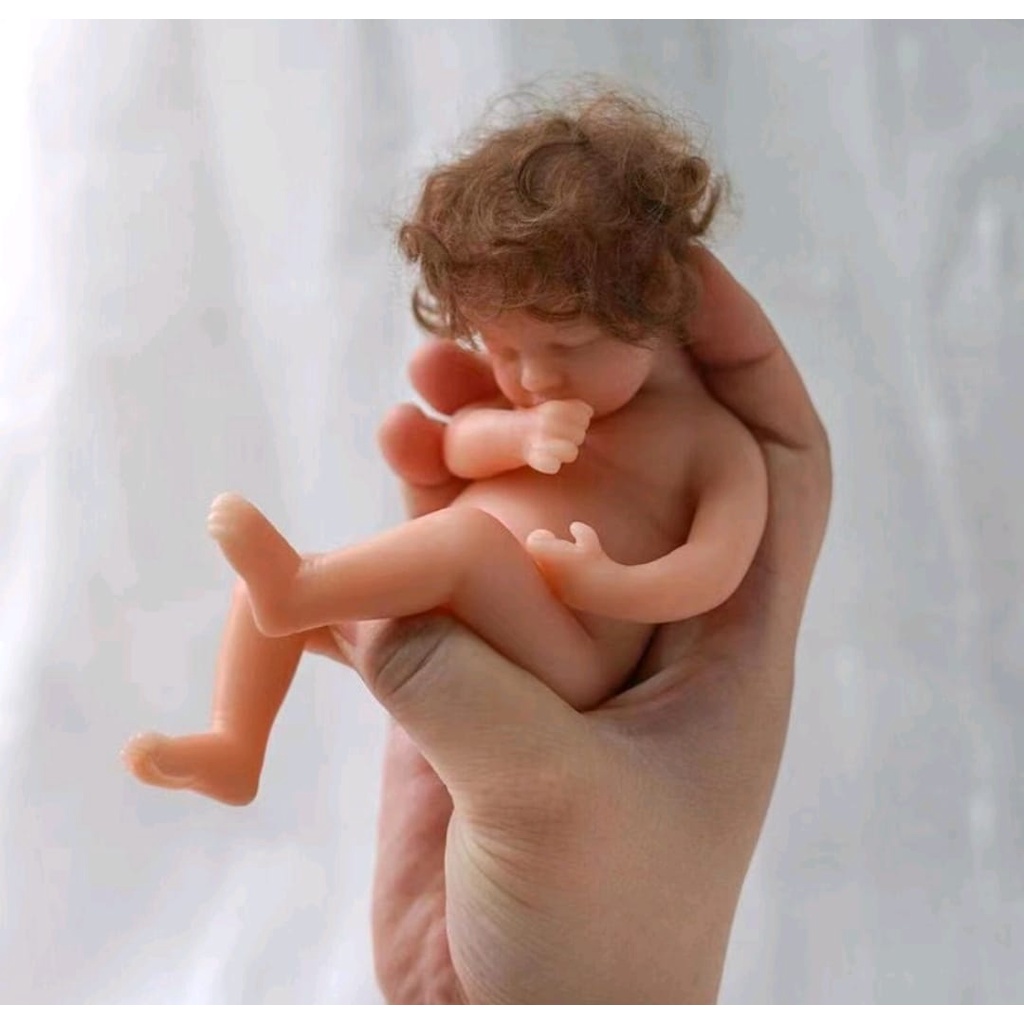 Bebê Reborn Mini Corpo Silicone Sólido Molinho Realista
