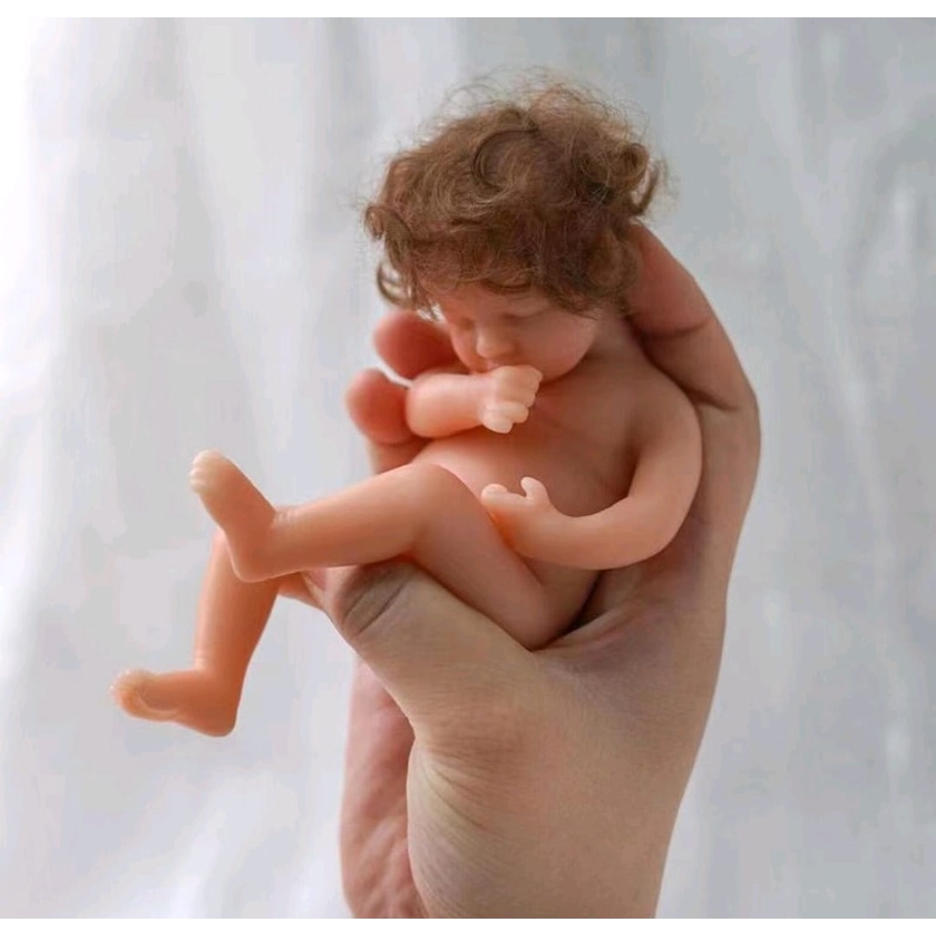 Mini Bebê Reborn Silicone Sólido Menina Oferta Só Hoje