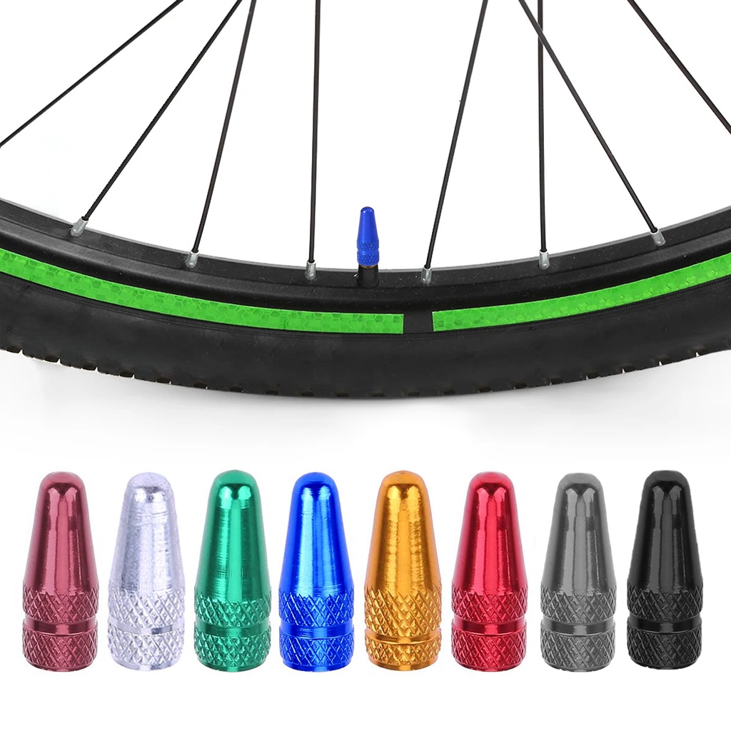 Tampa Bico Fino Válvula Pneu Bicicleta Alumínio Par 2 Peças