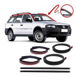 Kit Borracha Pingadeira Friso Teto Parati G3 G4 C/ Bagageiro
