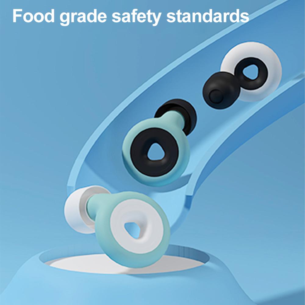 Tampões Auditivos Profissionais De Silicone À Prova De Som Para Redução Do Ruído Sono Macios Anti-Dormir I3R5